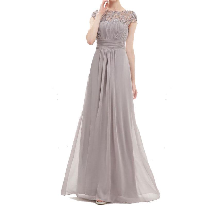 Esküvői ruha, divatos, O-nyakú, földig érő női nagyméretű, A-vonalú ruhák