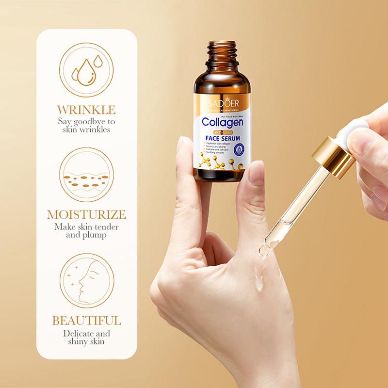 1/3/5pcs SADOER Collagen Face Serum Skincare Facial Essence Liquid Anti-aging Moisturizing Nourishing Facial Serum Skin Care