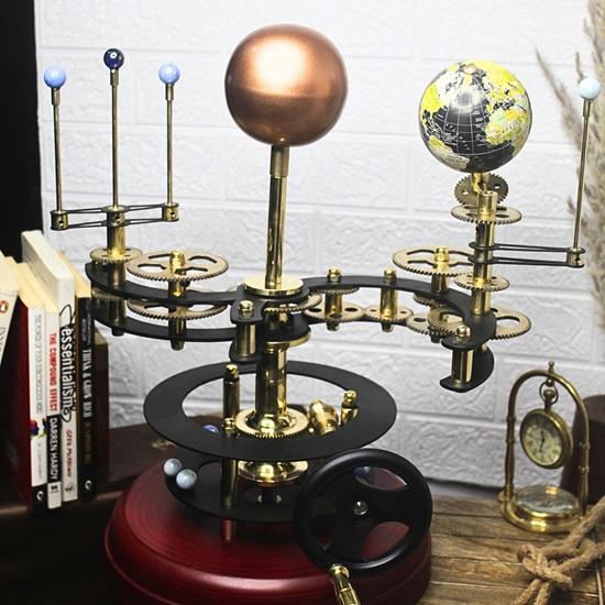 45.72 Cm Royal Solar System Model Fully Functional Tellurion Celestial Gift for Astro Lovers Orrery Gift