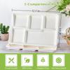 10/30Pcs Disposable Paper Plates, 5 Compartment School Lunch Trays, Compostable Bagasse Plates for Buffet Party