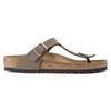 Damen Zehentrenner Birkenstock Gizeh Birko-Flor Nubuk Mocha Mocca schmal schmal braun (043753)