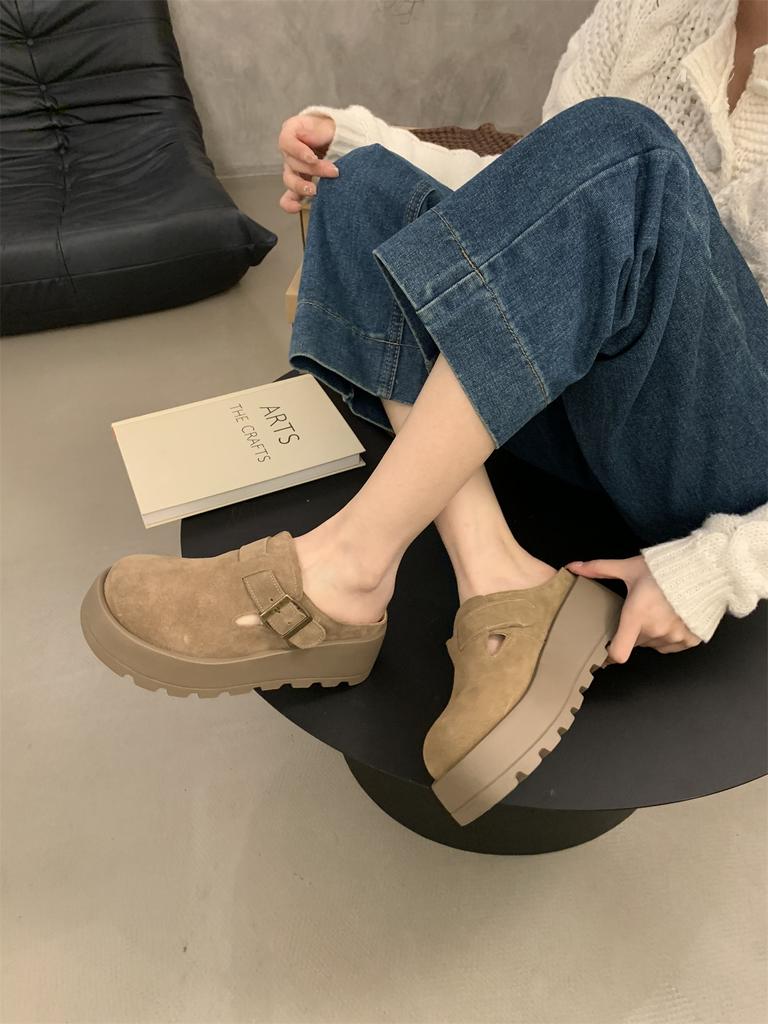 Women Summer Comfy Slippers Sandals Slip on Shoes Loafer Flats Platform Wedge Elthnic Loafer 2025 New Mules For Women