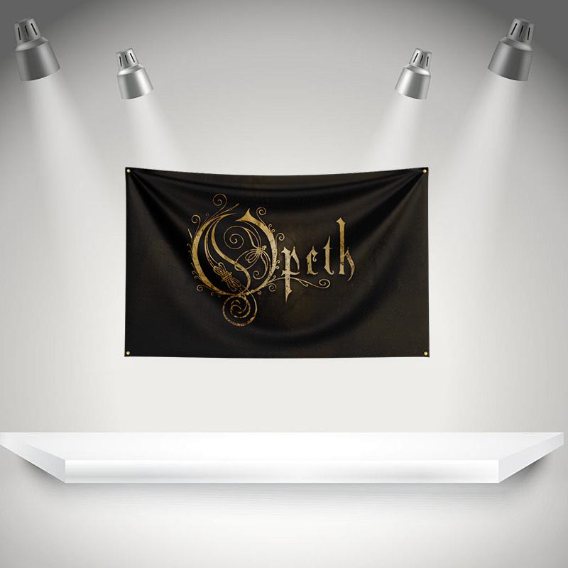 O-Opeths Flag Rock Music Band Banner HD Printing Tapestry Exhibition, Music Band Fans, Garage Decor