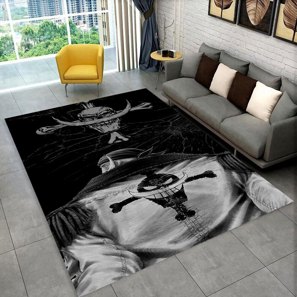 3D One P-Piece Cartoon Anime Carpet Rug for Playroom Bedroom Living Room Sofa Home Decor,kids Game Area Rug Non-slip Floor Mat