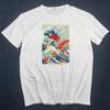 Designer Tshirts Off The Great Wave Of English Bulldog T Shirt For Man White T