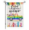 Rainbow Garden Ag "Love Always Wins" 12x18 Inch VVL YYX EEZ