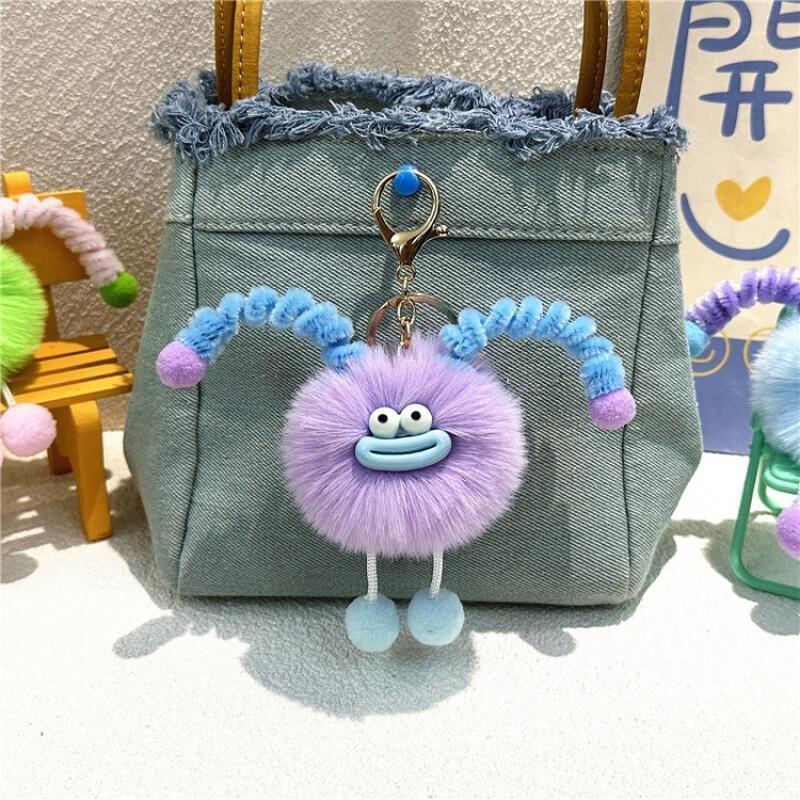Cartoon Keychain Cute Sausage Mouth Internet Famous Backpack Pendant Plush Doll Keychain Decoration Small Gift