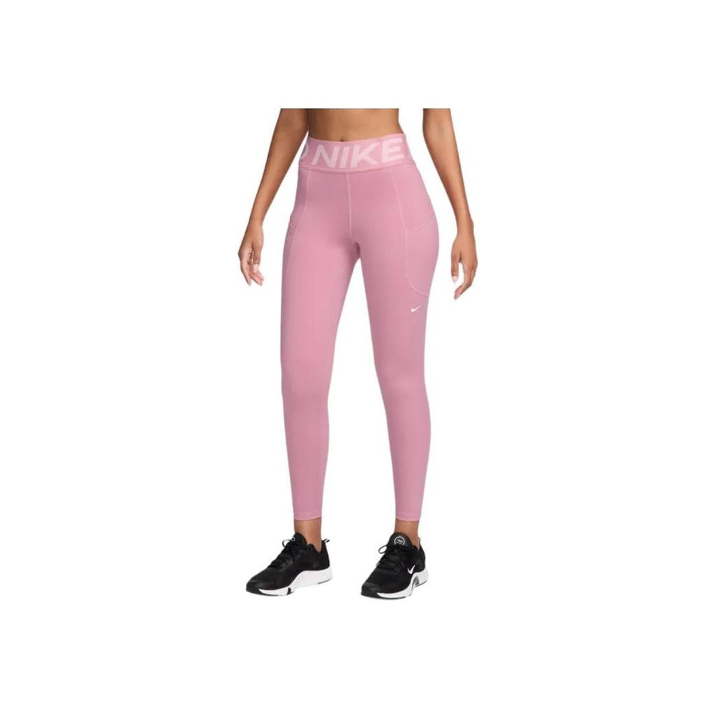 Nike Letter Elastic Versatile Fashion Sports Long Pants Women Bottoms Pink FV7389-699