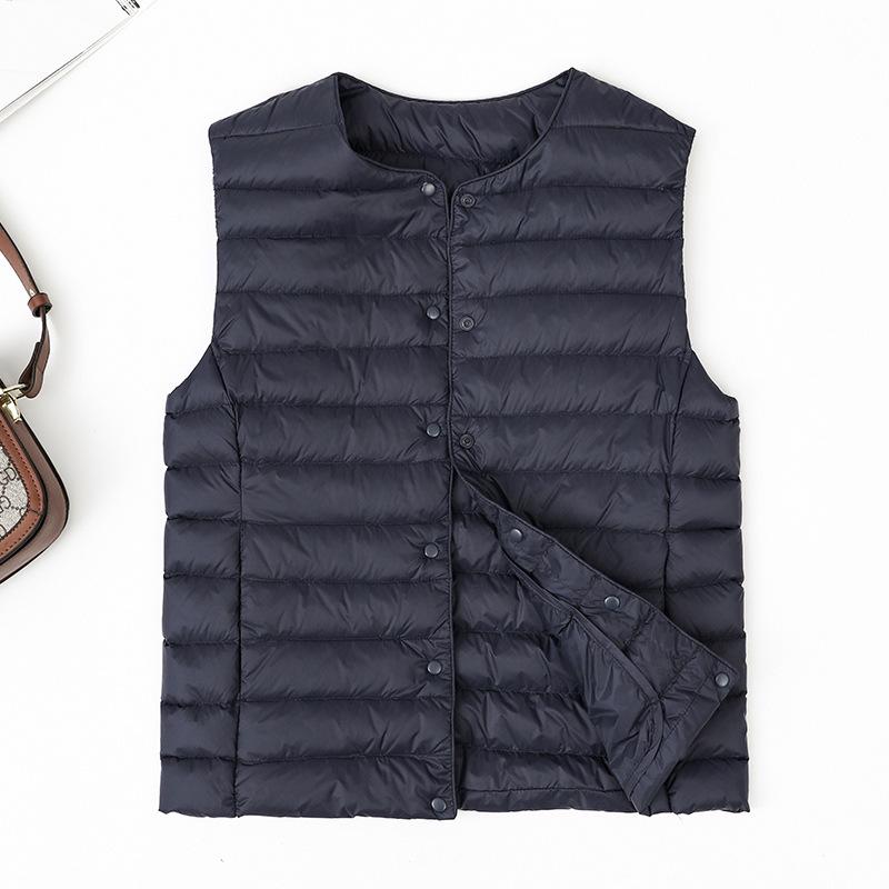 Dámská lehká péřová bunda 2025 slim fit s krátkým kulatým výstřihem - Hřejivá 90% kachní peří