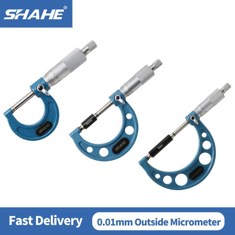 SHAHE High Quality 0.01mm Micrometer Caliper Gauge Outside Micrometer Measuring Tools