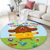 Custom Name,Hey Duggee pattern round rug,Carpet Rug for Living Room Bedroom Playroom ,Non-slip Floor Mat,Holiday Gifts and Birthday Gifts.