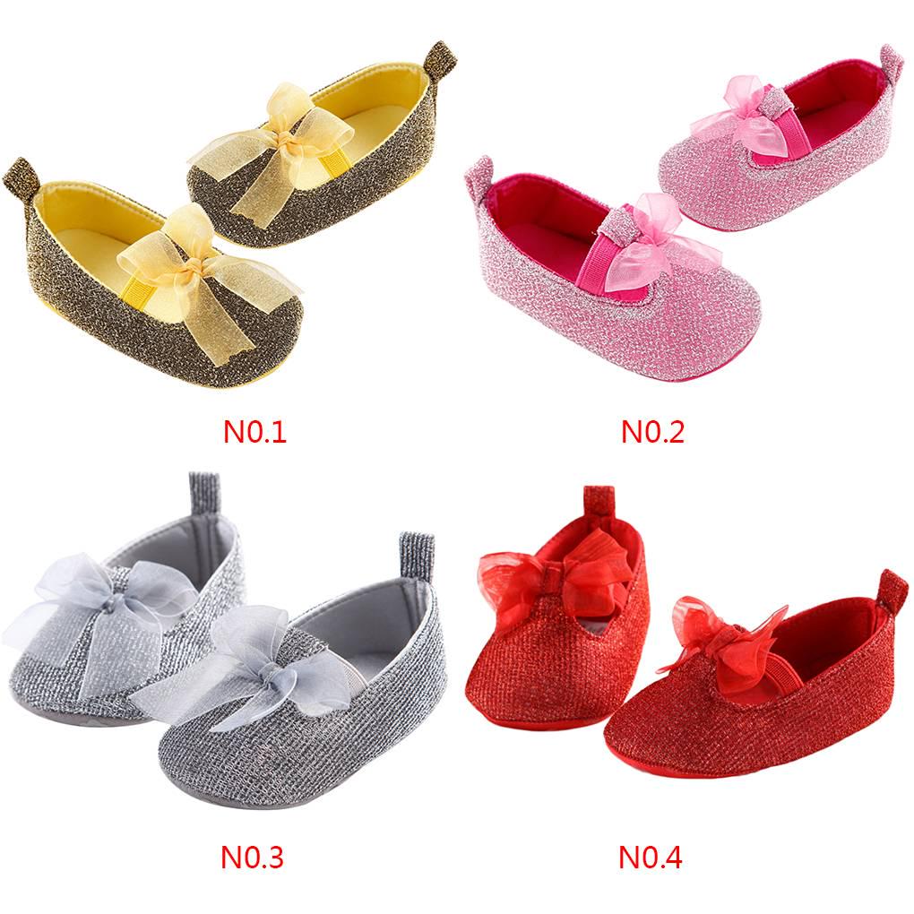 Buy Toddler Baby Girls Princess Shoes Infant Flower Bling Crib Flats
