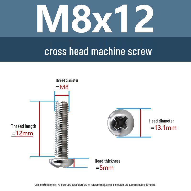 Yigu Direct 304 Edelstahl Kreuzschlitz Senkkopfschrauben M6-M10 Maschinengewinde