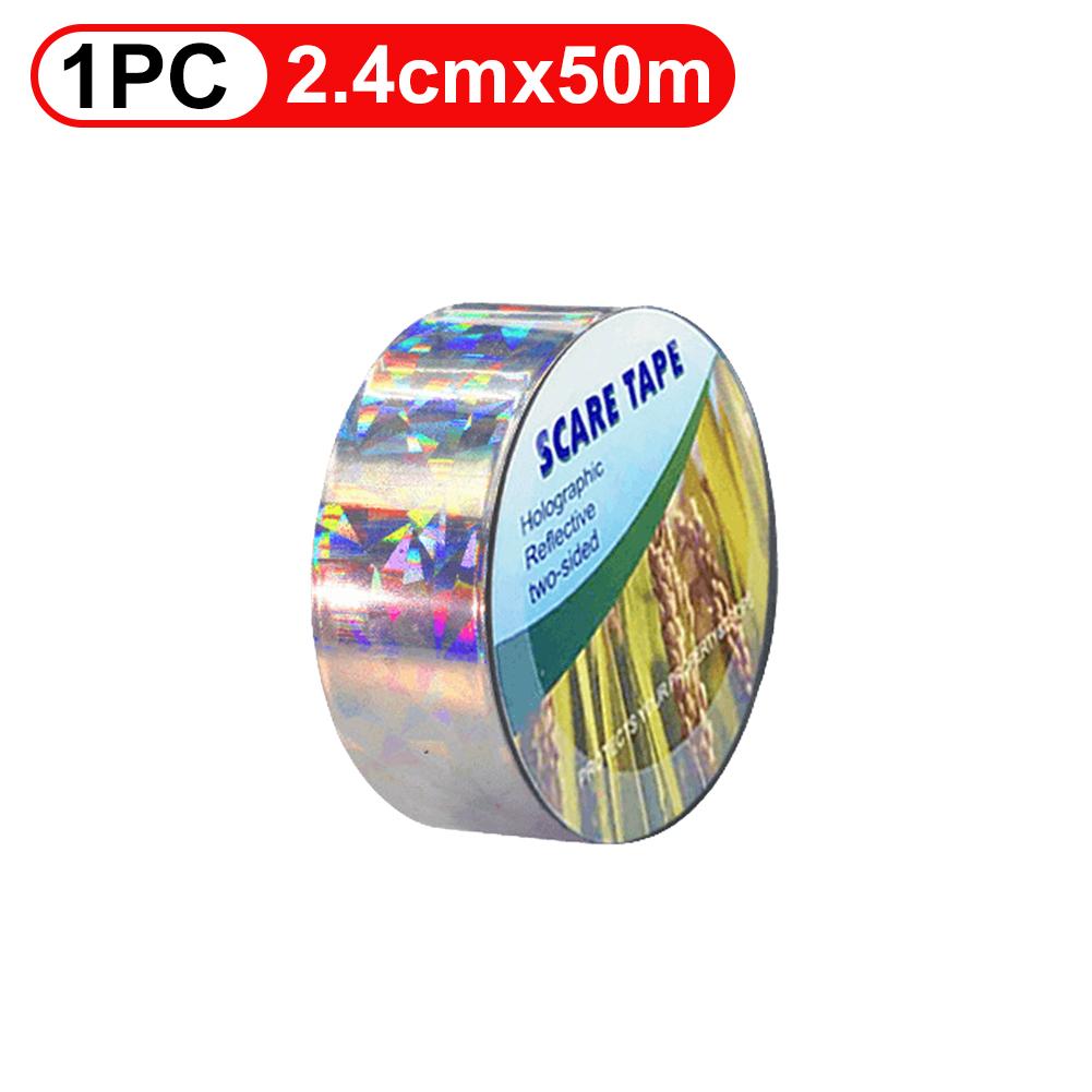 Bird Scare Tape Reflective Bird Tape Double Side Bird Repellent Flash Tape for Scare Pigeon Gulls Crows for Garden Farm