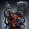 Kraken Octopus Glass Liquor Bottle, Creative Glass Decanter for Rum Whiskey Bar Home Display Decor