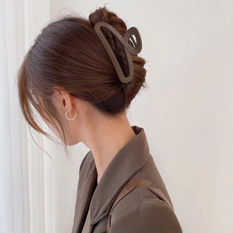 Pinces à cheveux vintage à motif géométrique creux, style crabe et requin, accessoires pour cheveux de fête pour femmes