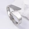 European and American Fashion Simple Light Luxury Design Sense Electroplating Alloy Smooth Surface Opening Asymmetric Spring Bracelet Women