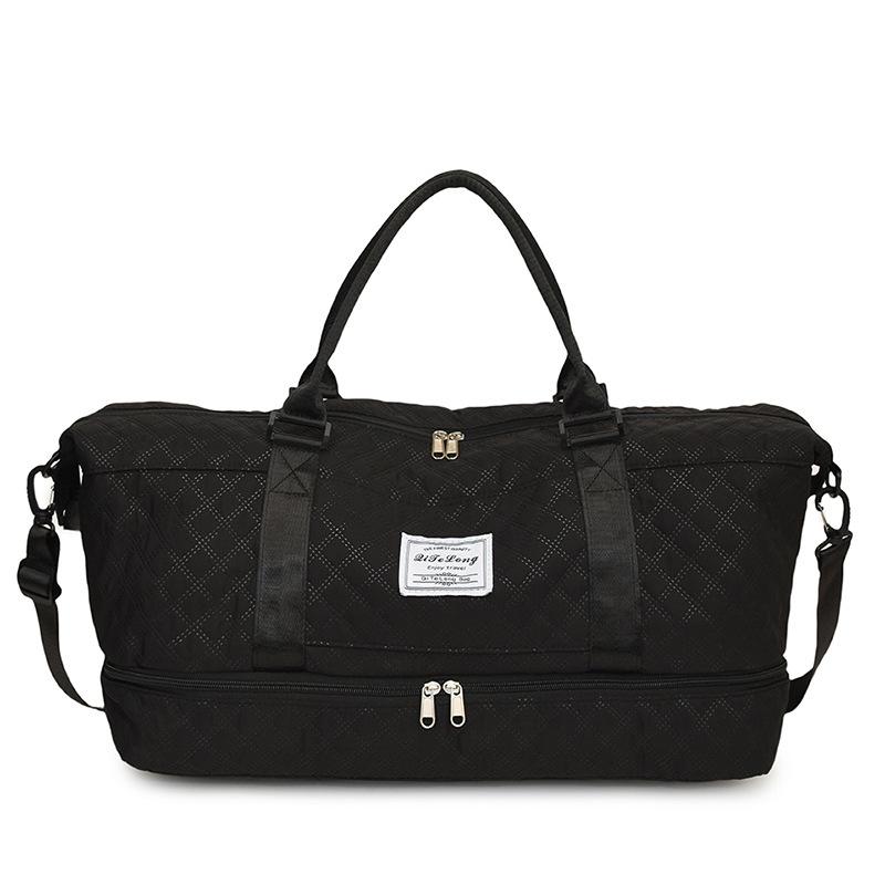 

Short-distance Sports Bag Casual Simple Diamond Belt Shoe Storage Handheld Travel Bag Dry Wet Separation Fitness Bag