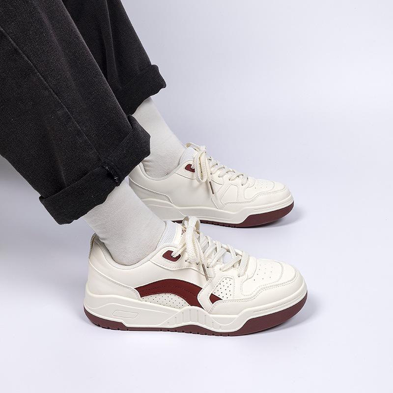 Global Popular Design Board Shoes ZHQ5702 Spring Trend Platform Shoes Men's Mesh Breathable White Shoes