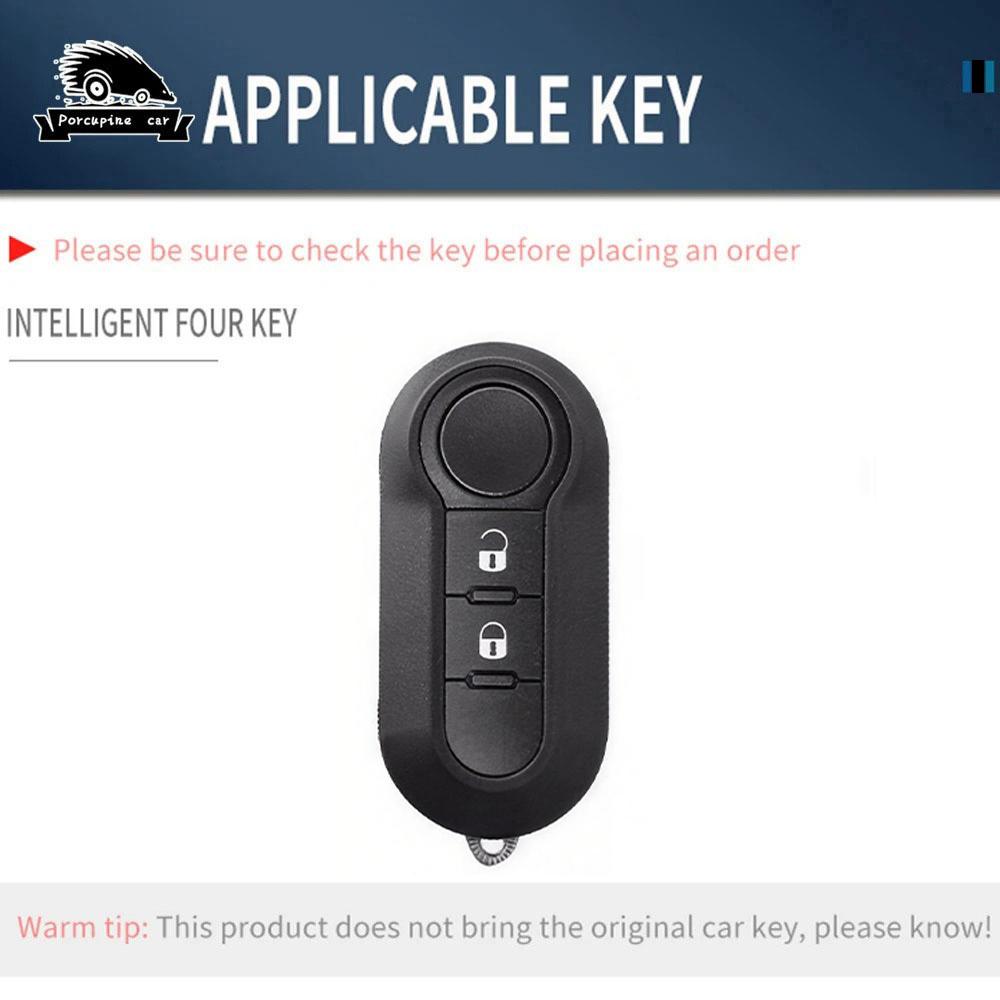 Zinc Alloy Car Key Case 3 Buttons Remote Control Protect Cover For Fiat 500 500C 500L 500X Bravo Ducato Fiorino Panda Stilo