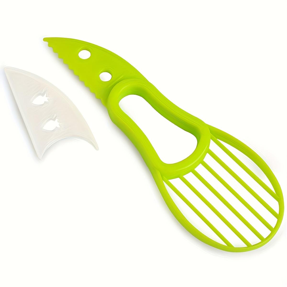 2-In-1 Avocado Slicer And Pitter - a Versatile Kitchen Gadget, Easy to Use, Durable Polypropylene, Food Safe,Peeler,Fruit Cutter зелёный