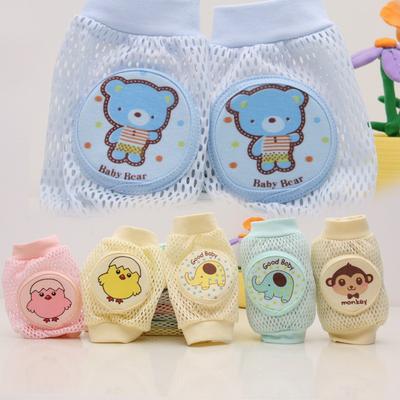 0-3 Children's Summer Mesh Sponge Knee Pads for Babies Crawling, Learning To Walk, Breathable Cartoon Knee Pads for Infants and