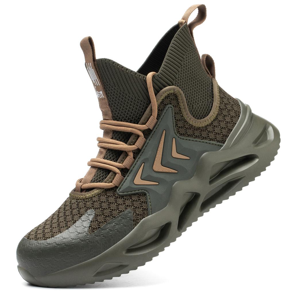 smash-proof and puncture-proof, wear labor insurance shoes, men's and women's fly-woven uppers, protective work shoes, labor insurance breathability