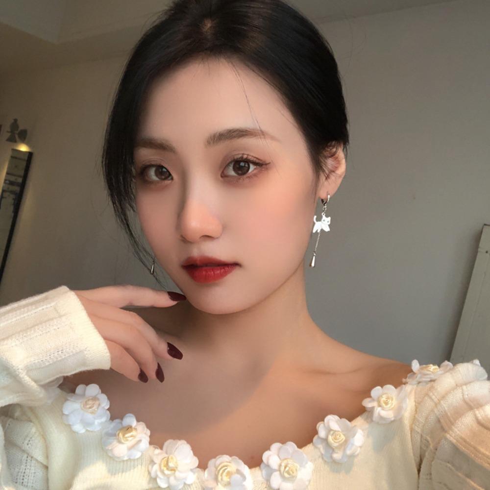 Elements Women's Accessories Korean Style Earrings Asymmetrical Cat Earrings Kitten Stud Earrings