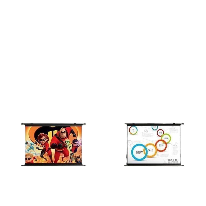 Floor Projection Screen with No-Punch Bracket, Portable for Outdoor Use - Free Shipping