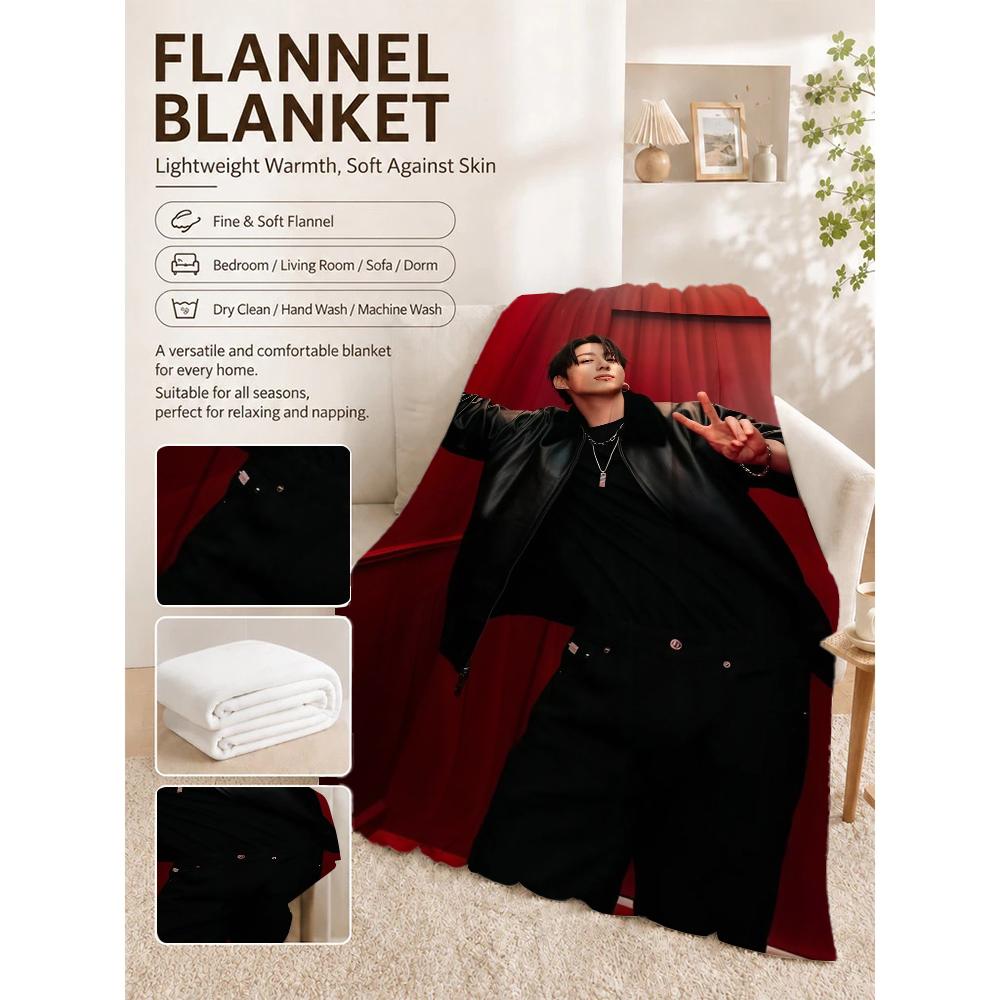 Edgy Fashion Style Black Theme Blanket Suitable For All Seasons For Outdoor Travel Home Decor Valentine'S Day Gift
