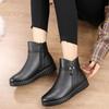 Winter Mother Shoes Women Wedge Heels Snow Boots Pure Black Warm Plush Ladies Ankle Boots Wedges Heel 3cm Plus Size 42