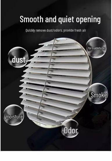 Round Aluminum Alloy Self-Closing Air Vent Louver Fan for Indoor Exhaust Systems