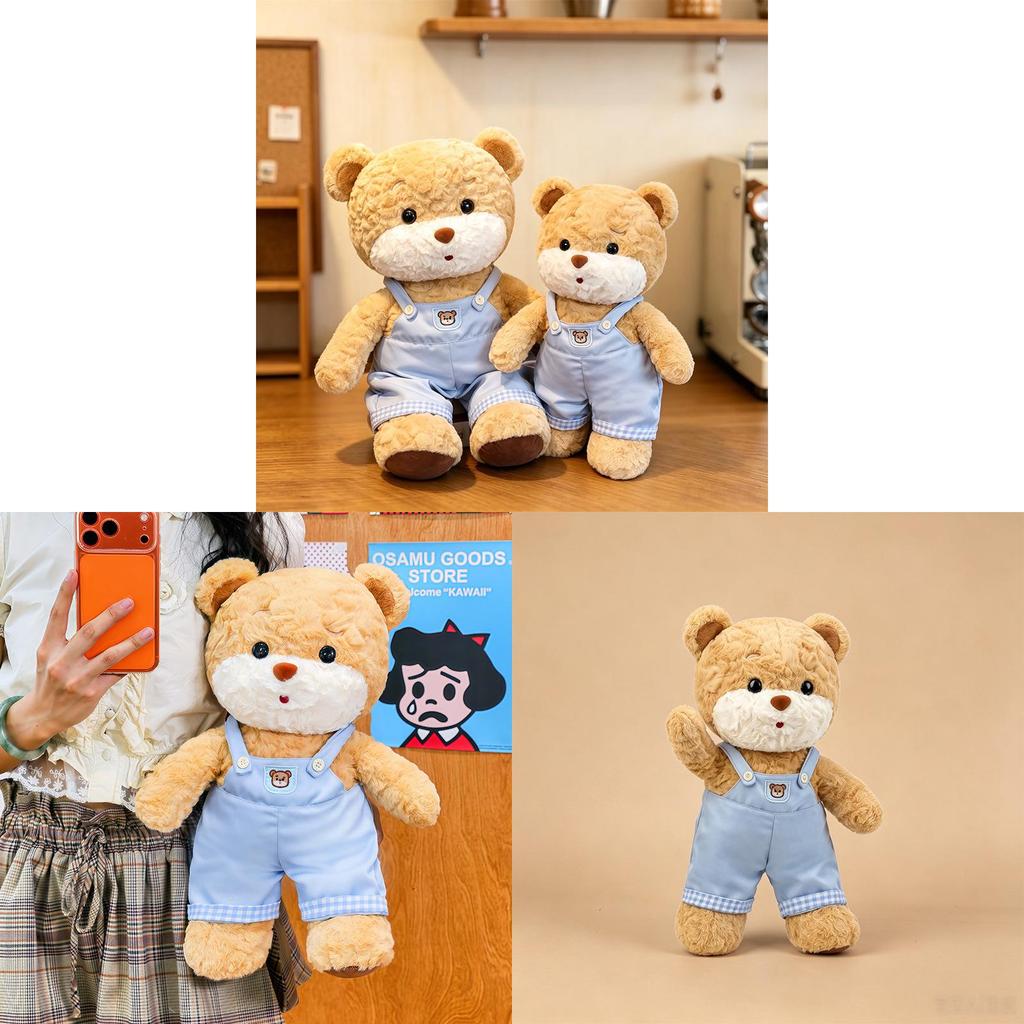 Cute Bear Plush Toy With Soft Polyester Fabric For Kids Birthday Gift