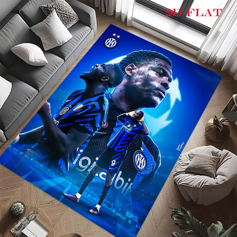 Inter Milan komandos kilimas svetainei, miegamajam, namų sofos dekoravimui, vaikų žaidimų neslystanti grindų danga