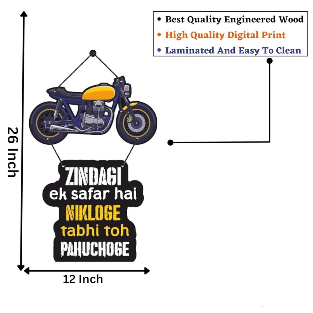 Dekoratives Wandbehang Holz Kunst Dekoration Artikel Für Zuhause | Büro (Bullet Bike),