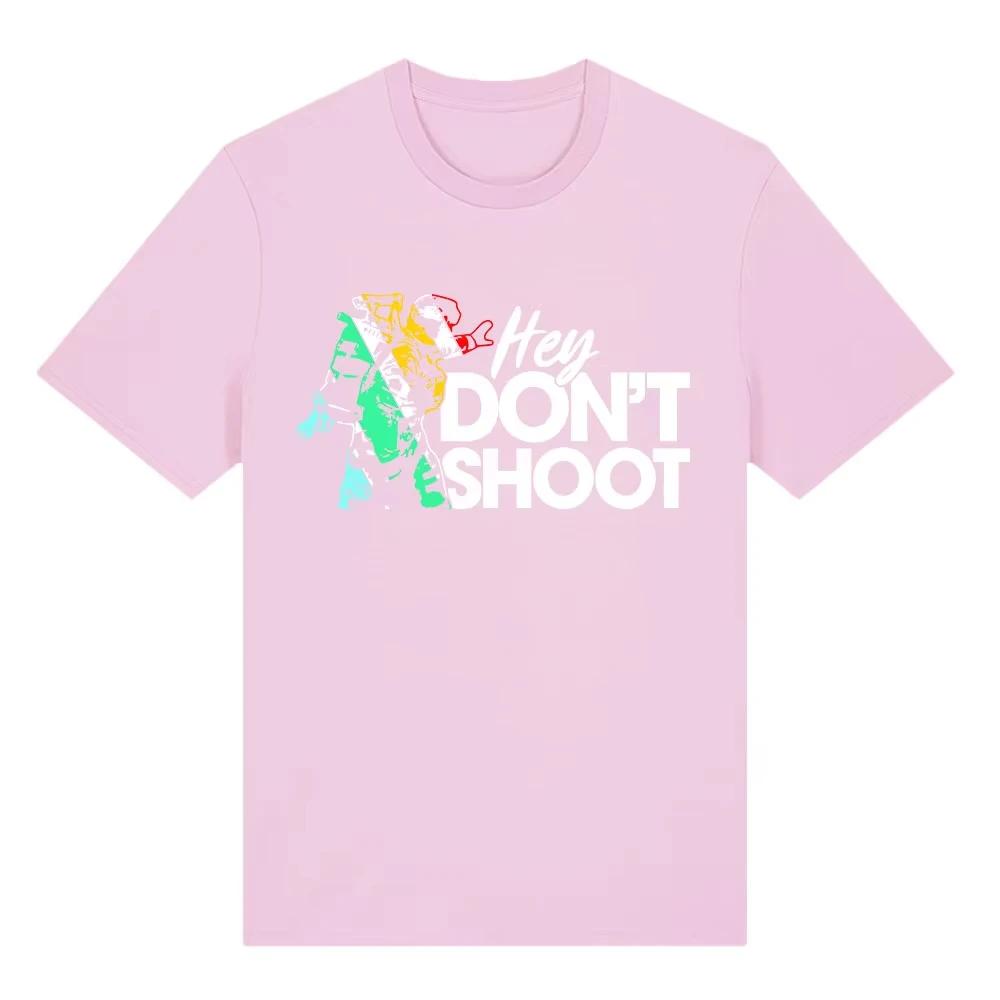 Don' Shoot Game Arc Raiders T-shirt Unisex Street Style Hip-hop Pure Cotton Short-sleeved Men's Streetwear T-shirt