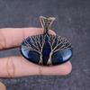 Natural Blue Labradorite Copper Wire Wrap Tree Of Life Pendant 1.97" A5t23