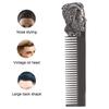 Pettine per Capelli e Barba in Lega di Zinco Portatile Incisione Tridimensionale Vintage per Salone di Bellezza Casa