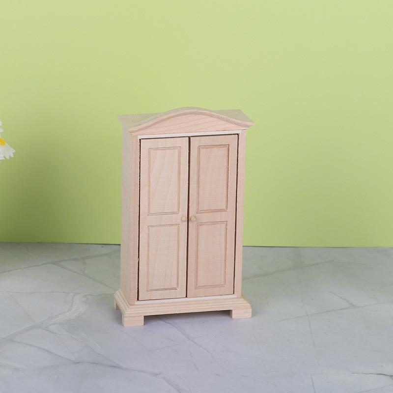 Dollhouse Miniature Furniture With Wooden Material For Rustic Bedroom Decor