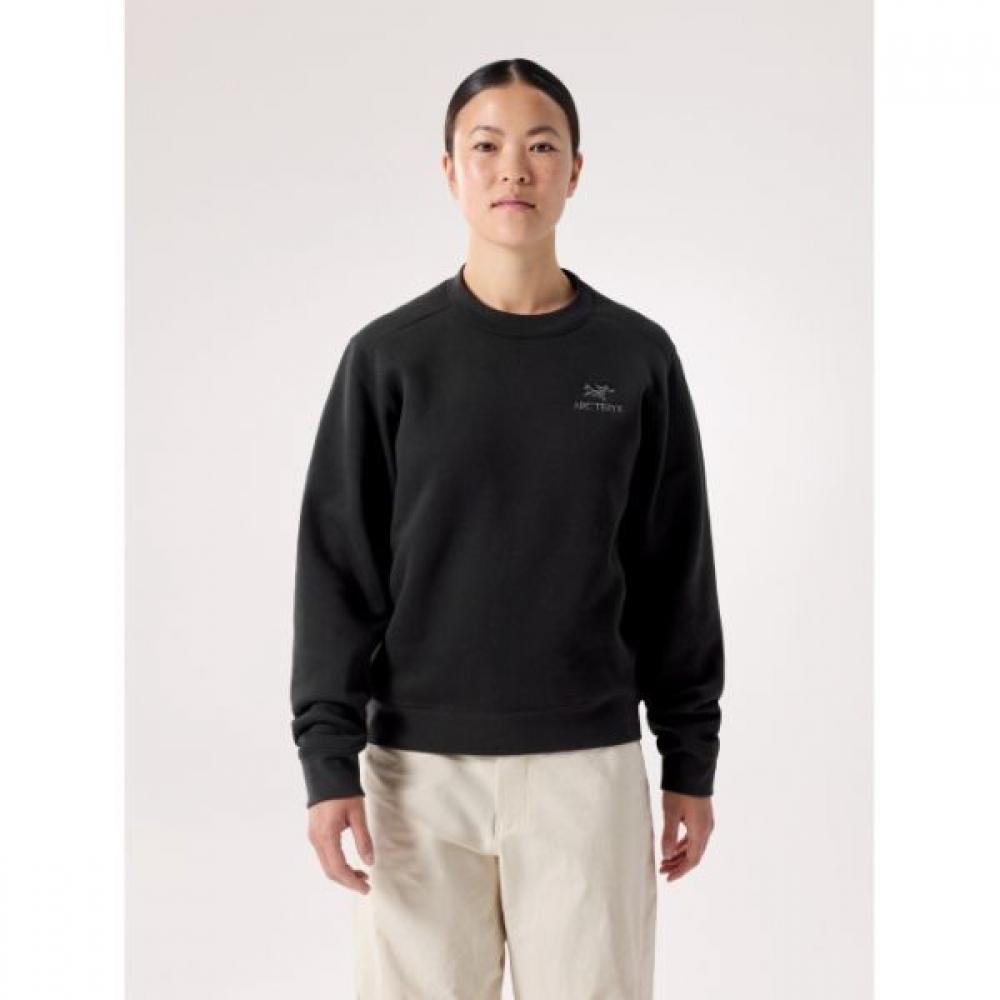 Arcteryx Women S Fleece Emblem Crew ARCTIC SILKLG