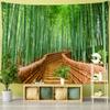 Bamboo Forest Trail Tapestry Wall Hanging Natural Scenery Bohemian Art Hippie Tapiz Dormitory Home Decor