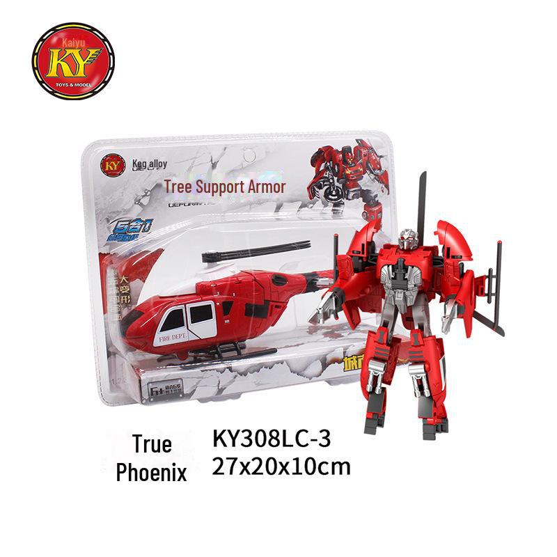 

Игрушка-трансформер Kaiyu Alloy в виде пожарной машины и вертолета