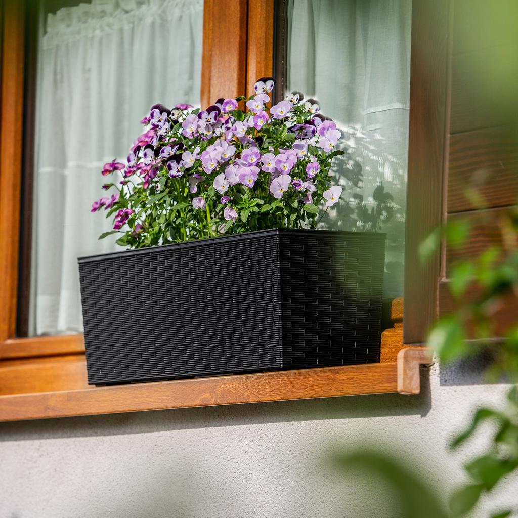 KADAX Balcony Box Flowerpot + Insert 19x56cm
