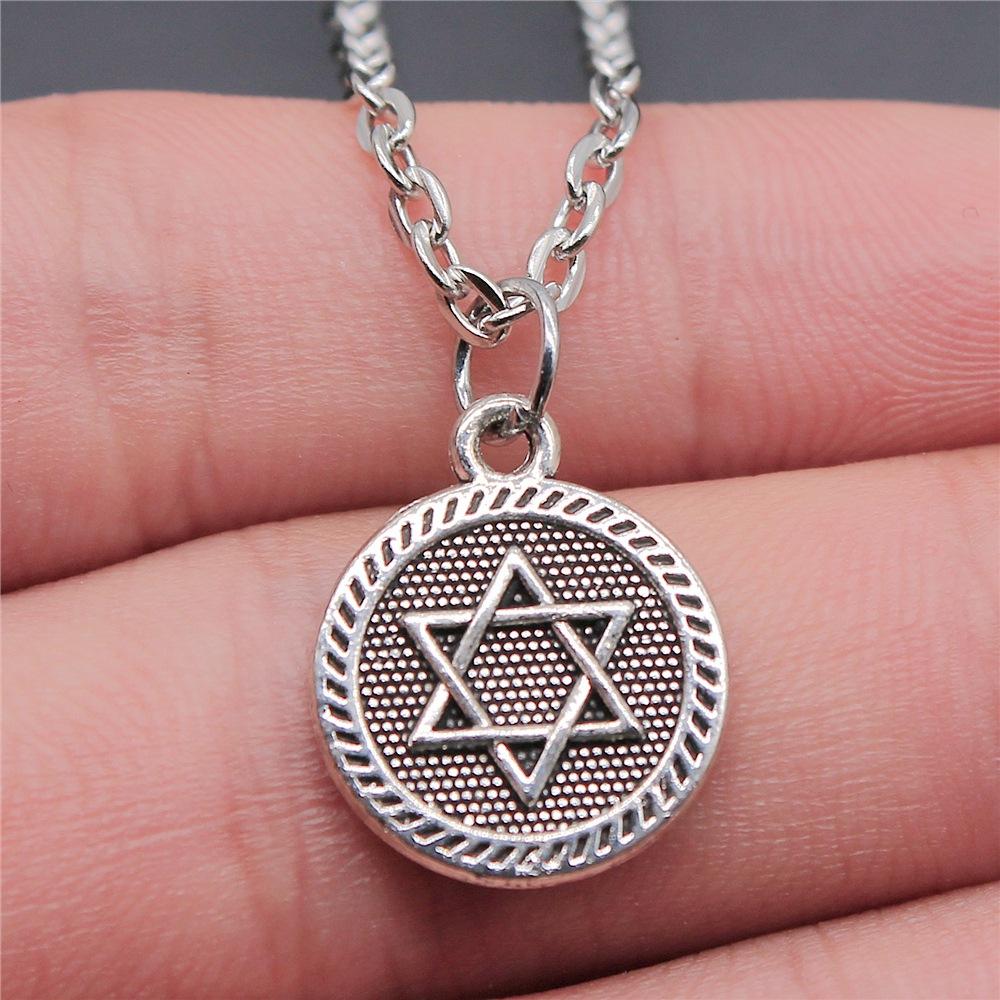 25 Stile Je Menora Davidstern Hexagram Anhänger Halskette Choker Charme Fabrikpreis Schmuck