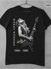 Maglietta Vintage Randy Rhoads Signature - T-shirt Retro con Stampa Iconica del Chitarrista (1956-1982 RIP) - Maglietta morbida a girocollo a maniche corte adatta per la musica