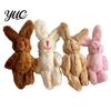 Small Animal Figurine with Tin Box Little Pocket Bunny Plush Toy in Box, Mini Stuffed Rabbit Cute Desktop Ornament for Kids Accessories, Portable