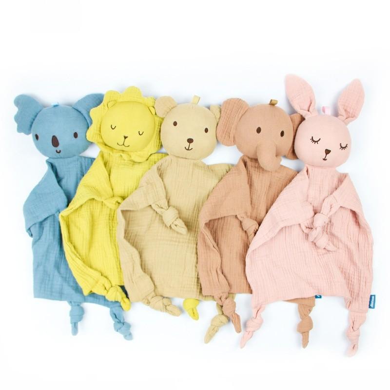 Panno Lenitivo Elefantino con Giocattolo Animale di Peluche per il Comfort e il Sonno del Neonato