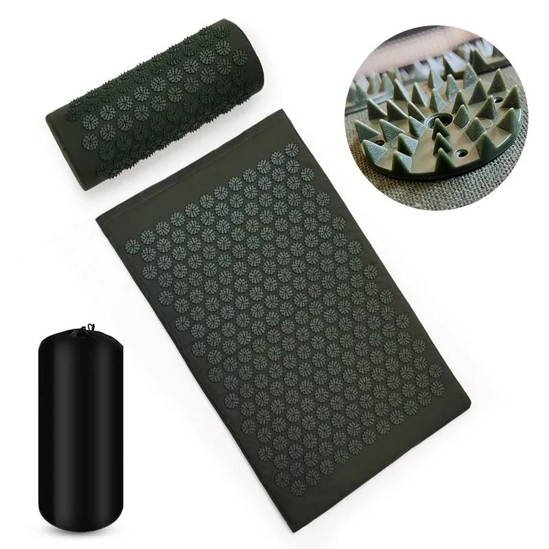 

Hot! Acupoint massage pad body adjustment pressure relief acupuncture moxibustion pad fitness yoga pad back massager health care армія зелений колір