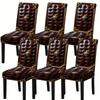 4 6 Pcs Tufted Stretch Dining Chair Covers Decorative Slipcover Protector For Home Hotel Restaurant