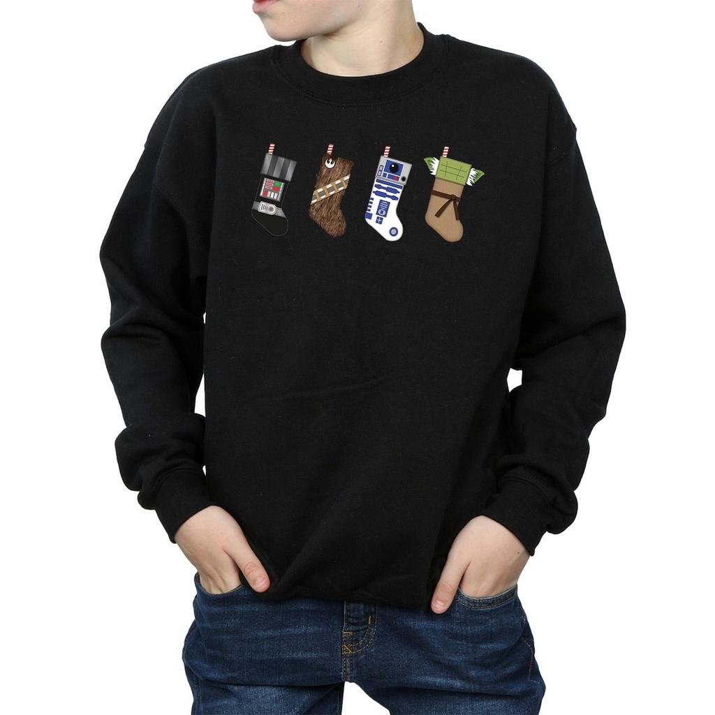 STAR WARS Boys Christmas Stockings Sweatshirt